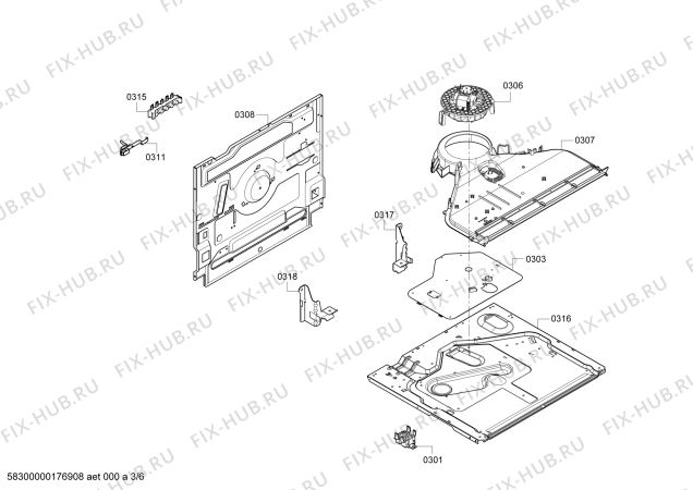 Взрыв-схема плиты (духовки) Bosch HSE420123Q Bosch - Схема узла 03