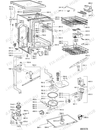 Схема №2 ADP 6529 WH с изображением Обшивка для посудомоечной машины Whirlpool 480140100846
