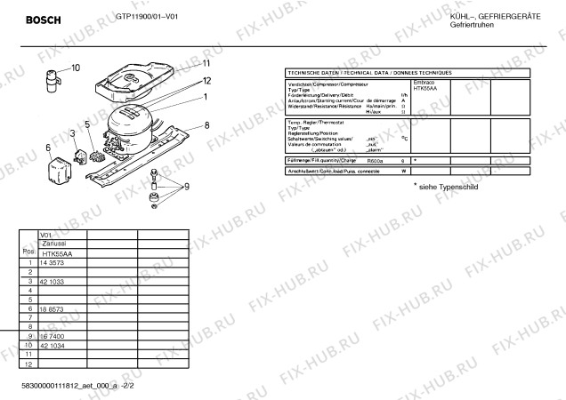 Схема №2 GTA30901 с изображением Инструкция по эксплуатации для холодильника Bosch 00588069