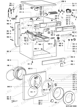 Схема №2 AWM 375/3 с изображением Вставка для стиральной машины Whirlpool 481945919569