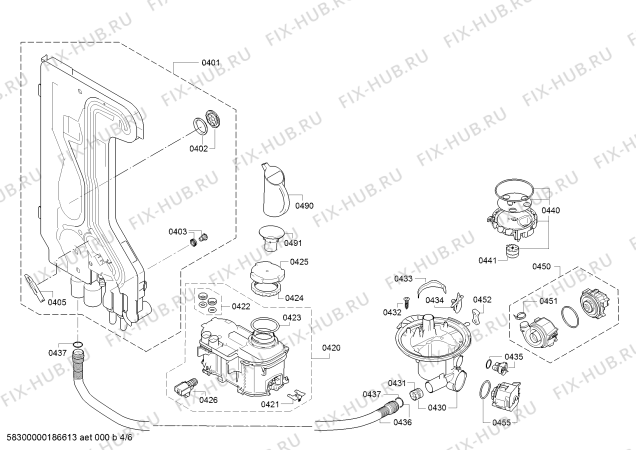 Схема №3 SMI50D35EU AquaStop с изображением Силовой модуль запрограммированный для посудомоечной машины Bosch 12018271