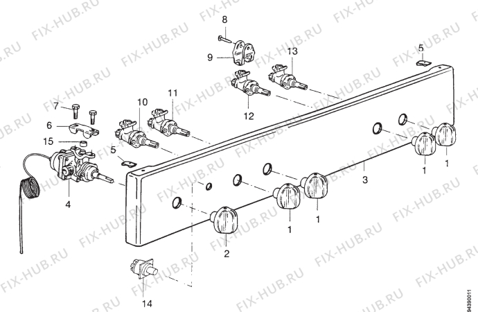 Взрыв-схема комплектующей Zanussi BU8802W - Схема узла Section 2