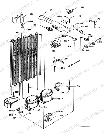 Взрыв-схема холодильника Zanussi ZFC23/1LR - Схема узла Cooling system 017