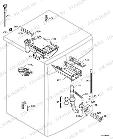 Взрыв-схема стиральной машины Arthurmartinelux AWFM14480W - Схема узла Hydraulic System 272