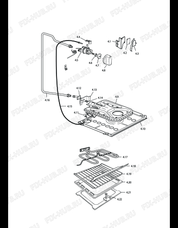 Схема №2 HGGK 554 S с изображением Кнопка для духового шкафа DELONGHI 103526001