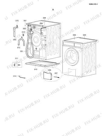 Схема №3 WA 6980 RE BK с изображением Проводка для стиральной машины Whirlpool 480111104845