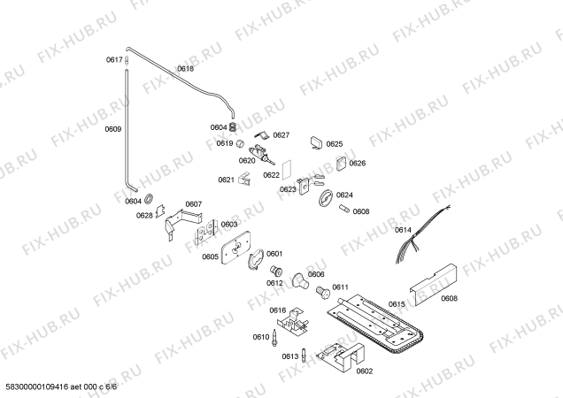 Схема №2 HSK66K42EH HF EXPORTACAO с изображением Панель для плиты (духовки) Bosch 00219807