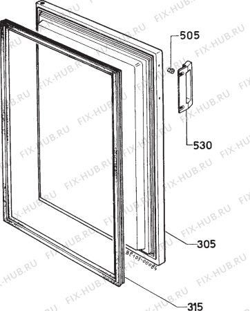 Взрыв-схема холодильника Zanussi ZS13VH - Схема узла Door 003