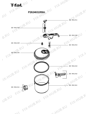 Схема №1 P2624632/89A с изображением Котелка Seb SS-981341