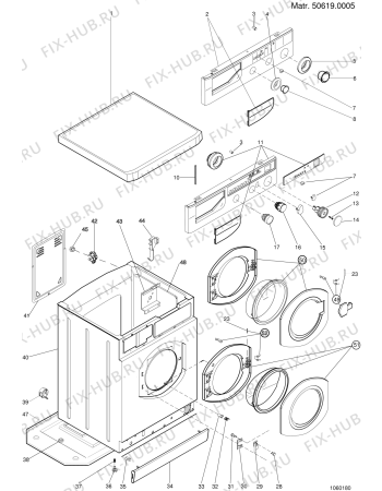 Схема №3 AB1056TXEX (F013725) с изображением Руководство для стиральной машины Indesit C00051695