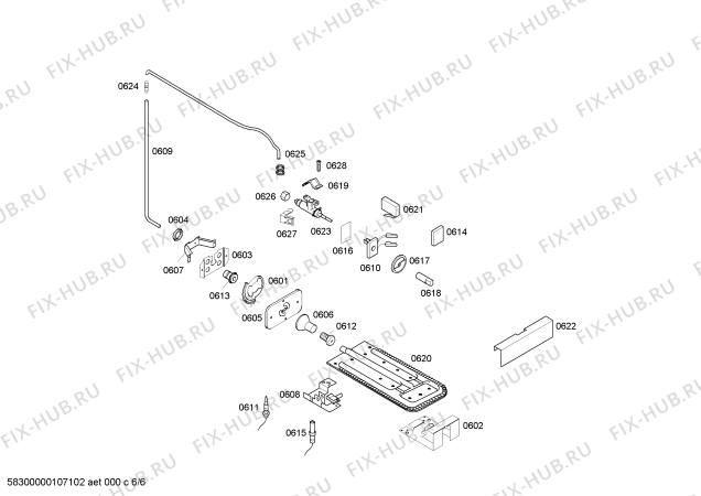 Схема №4 HEK66J43EH PROFESSIONAL P3 с изображением Провод для плиты (духовки) Bosch 00495915