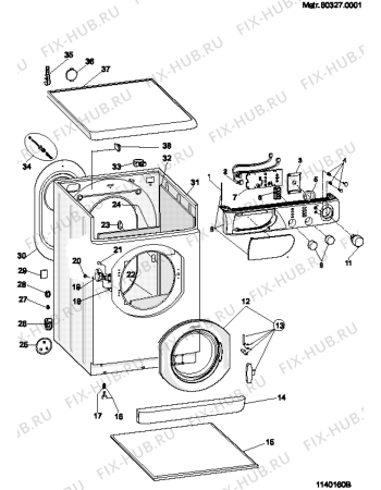 Схема №1 AW125NA (F034657) с изображением Заслонка для стиралки Indesit C00262892