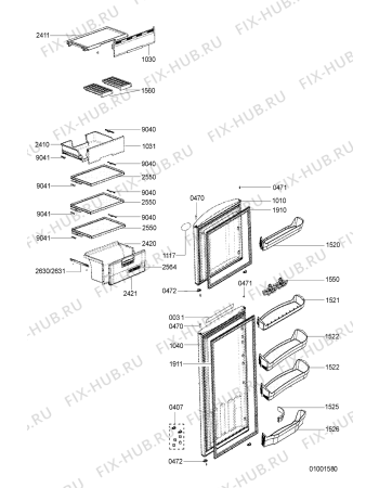 Схема №2 DPA 45NF с изображением Микропереключатель для холодильника Whirlpool 481241078189