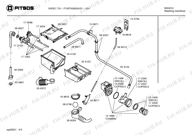 Схема №2 P1WTA2602A VARIO 710 с изображением Панель управления для стиралки Bosch 00357671