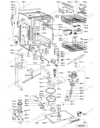 Схема №1 GSX 7588 с изображением Панель для электропосудомоечной машины Whirlpool 481245371309
