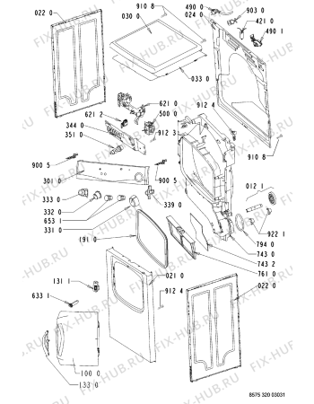 Схема №2 AWZ 3203 с изображением Декоративная панель для сушильной машины Whirlpool 481245214529