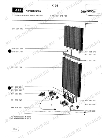 Взрыв-схема холодильника Aeg SANTO 220 170 - Схема узла Section2