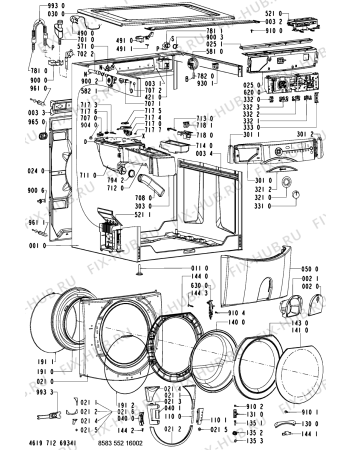Схема №2 WA 87900-CH с изображением Рукоятка для стиралки Whirlpool 481245213867