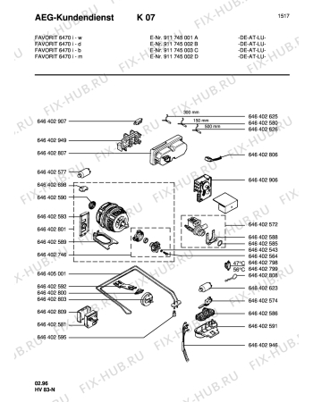 Схема №1 FAVCOMP6470IB с изображением Регулятор для посудомойки Aeg 8996464029496