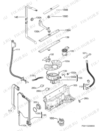 Взрыв-схема посудомоечной машины Ikea VALGJORD 90305327 - Схема узла Hydraulic System 272