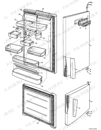 Взрыв-схема холодильника Rex Electrolux RC510SNF - Схема узла Section 2