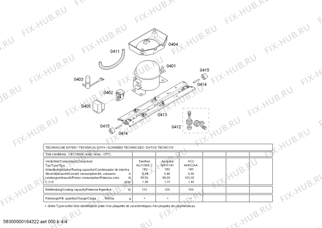 Взрыв-схема холодильника Bosch KGN46AI22 - Схема узла 04