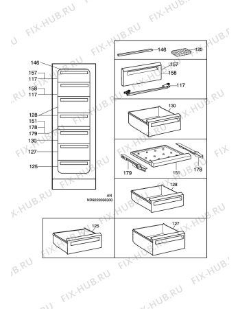 Взрыв-схема холодильника Zanussi ZV320R3 - Схема узла C10 Interior