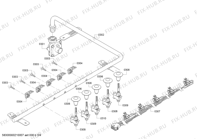 Схема №4 NGMP056UC Bosch с изображением Труба для духового шкафа Bosch 11022168
