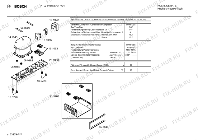 Схема №1 KTG1401NE с изображением Инструкция по эксплуатации для холодильной камеры Bosch 00523604