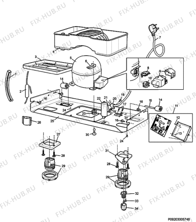 Взрыв-схема холодильника Electrolux ENB5298XREEN - Схема узла Section 5