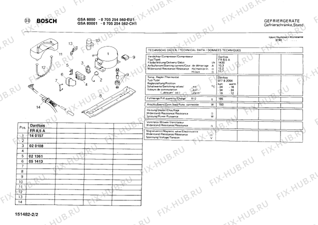 Схема №1 0705254560 GSA8000 с изображением Дверь для холодильной камеры Bosch 00230866