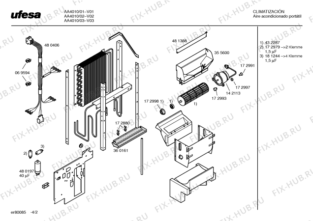 Схема №2 AA4010 POLAR SYSTEM с изображением Патрубок для климатотехники Bosch 00362929