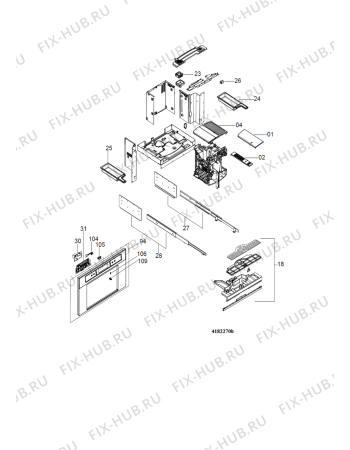 Схема №2 CM9945H (F095735) с изображением Подрешетка для электрокофемашины Indesit C00496087