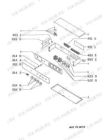 Схема №1 AKP 466/AV с изображением Панель для плиты (духовки) Whirlpool 481945349919