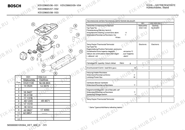 Схема №2 KSV29665 с изображением Дверь для холодильной камеры Bosch 00241865