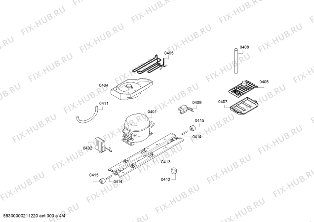 Взрыв-схема холодильника Siemens KG49NEI4P Siemens - Схема узла 04