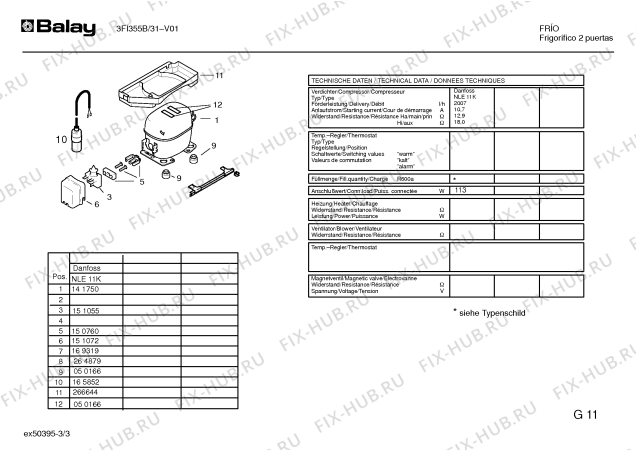 Схема №2 3FI355B с изображением Инструкция по эксплуатации для холодильной камеры Bosch 00524131