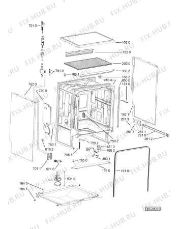 Схема №2 ADP 6253 GG IX с изображением Блок управления для посудомоечной машины Whirlpool 480140102563