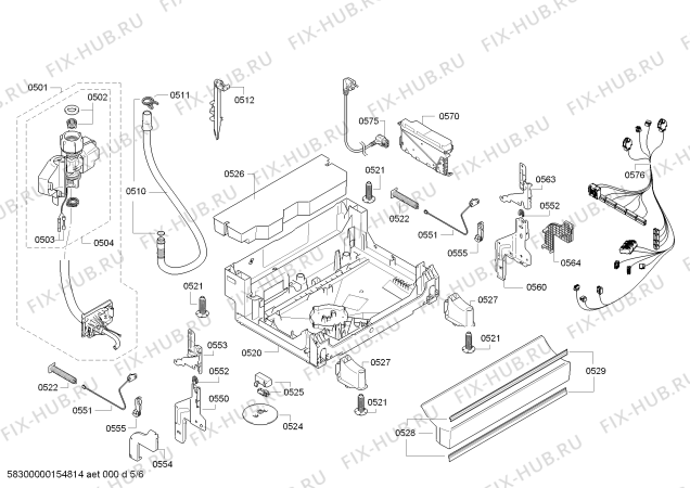 Схема №2 SMS50E18II с изображением Панель управления для посудомоечной машины Bosch 00704783