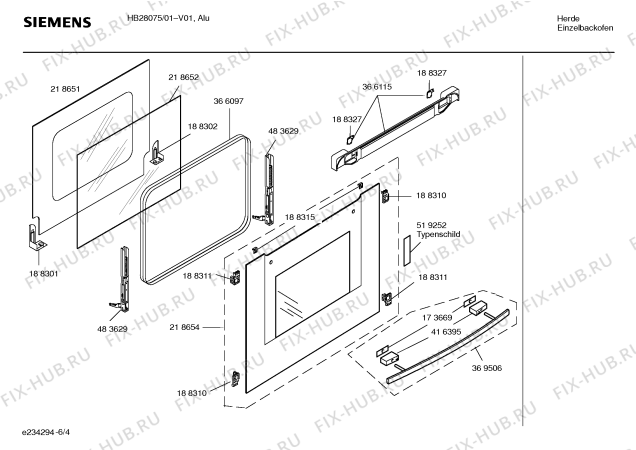 Схема №5 HB28078SK с изображением Переключатель для электропечи Siemens 00177387