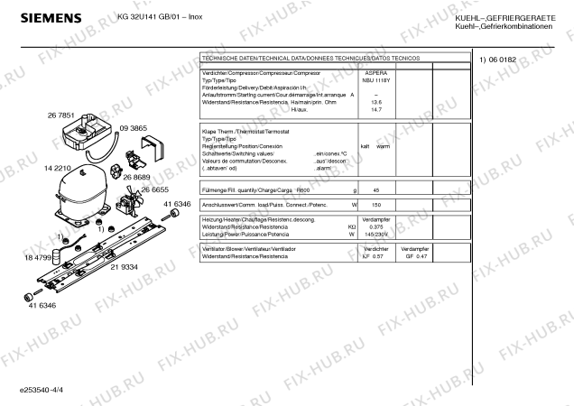 Схема №1 KG32U141GB с изображением Дверь для холодильника Siemens 00239251