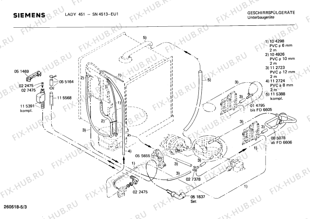 Схема №4 SN4513 с изображением Панель для посудомоечной машины Siemens 00116169