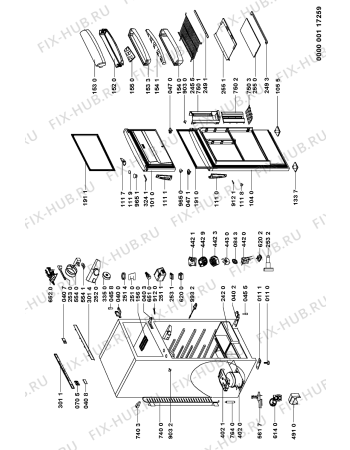 Схема №1 ART 971/H/DBLUE с изображением Обшивка для холодильника Whirlpool 481240488027