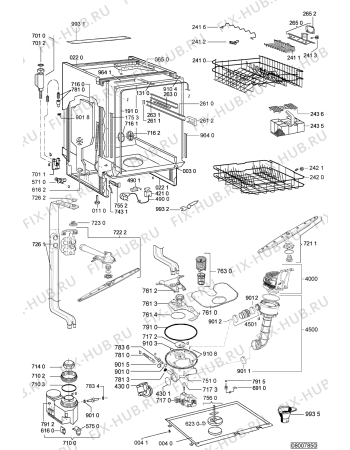 Схема №1 ADG 8740 IX с изображением Блок управления для электропосудомоечной машины Whirlpool 480140102117