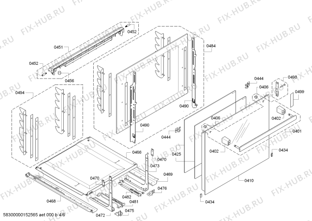Схема №2 HB58GB570J с изображением Вентиляционный канал для плиты (духовки) Bosch 00667738