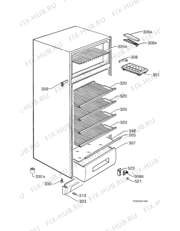 Взрыв-схема холодильника Electrolux ER8222D - Схема узла Housing 001