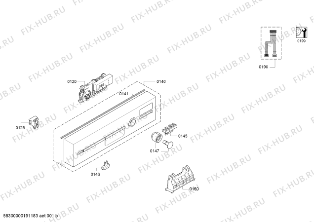 Схема №6 SR215I03CE, iQ100 с изображением Передняя панель для посудомоечной машины Siemens 11023569