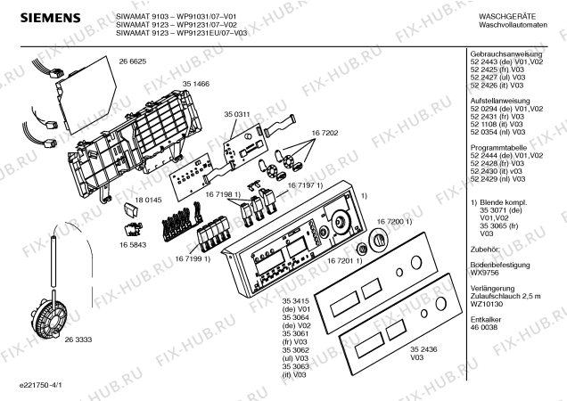 Схема №2 WOK207Z Grand Prix с изображением Инструкция по установке/монтажу для стиралки Bosch 00520294