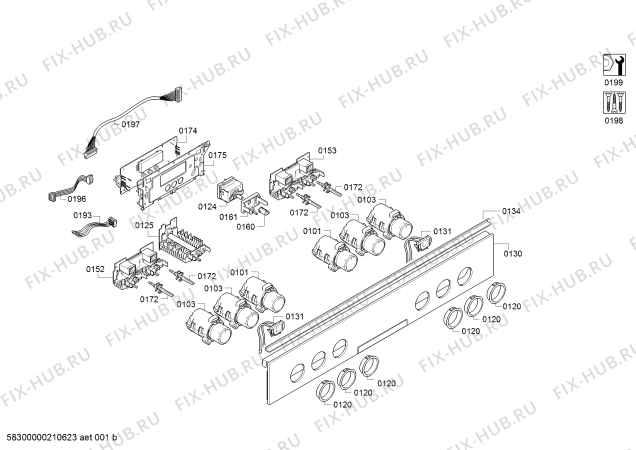 Схема №3 HEA533BB1S с изображением Ручка переключателя для плиты (духовки) Bosch 10005040
