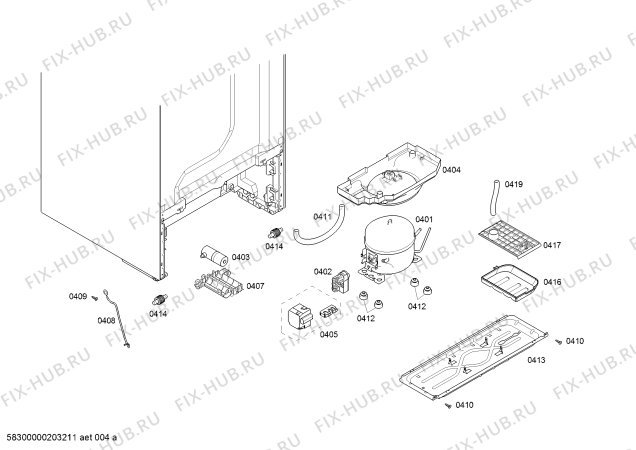 Схема №2 3KF6812WI, Balay с изображением Дверь для холодильной камеры Bosch 00716258